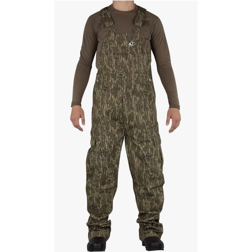 Mossy Oak Cotton Mill 2.0 Camo Hunting Bibs, Uninsulated Camo Overalls XXL
